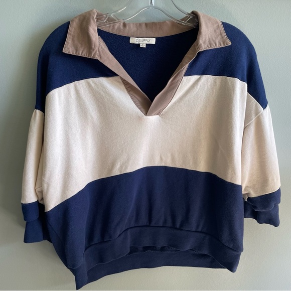 Z Supply Rugby Sweatshirt & Shorts Set size S - Picture 3 of 7